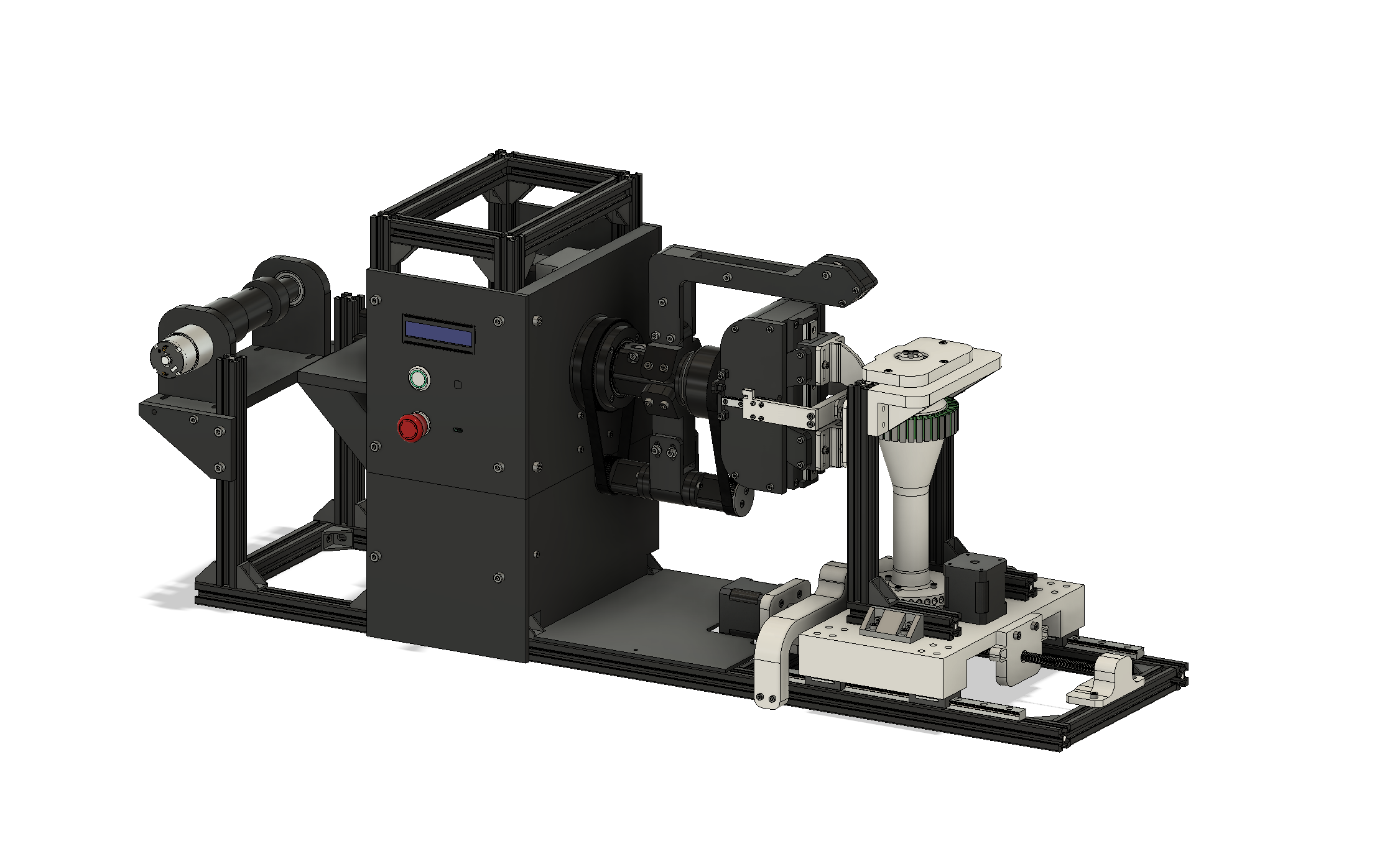 Isometric view of the machine in CAD