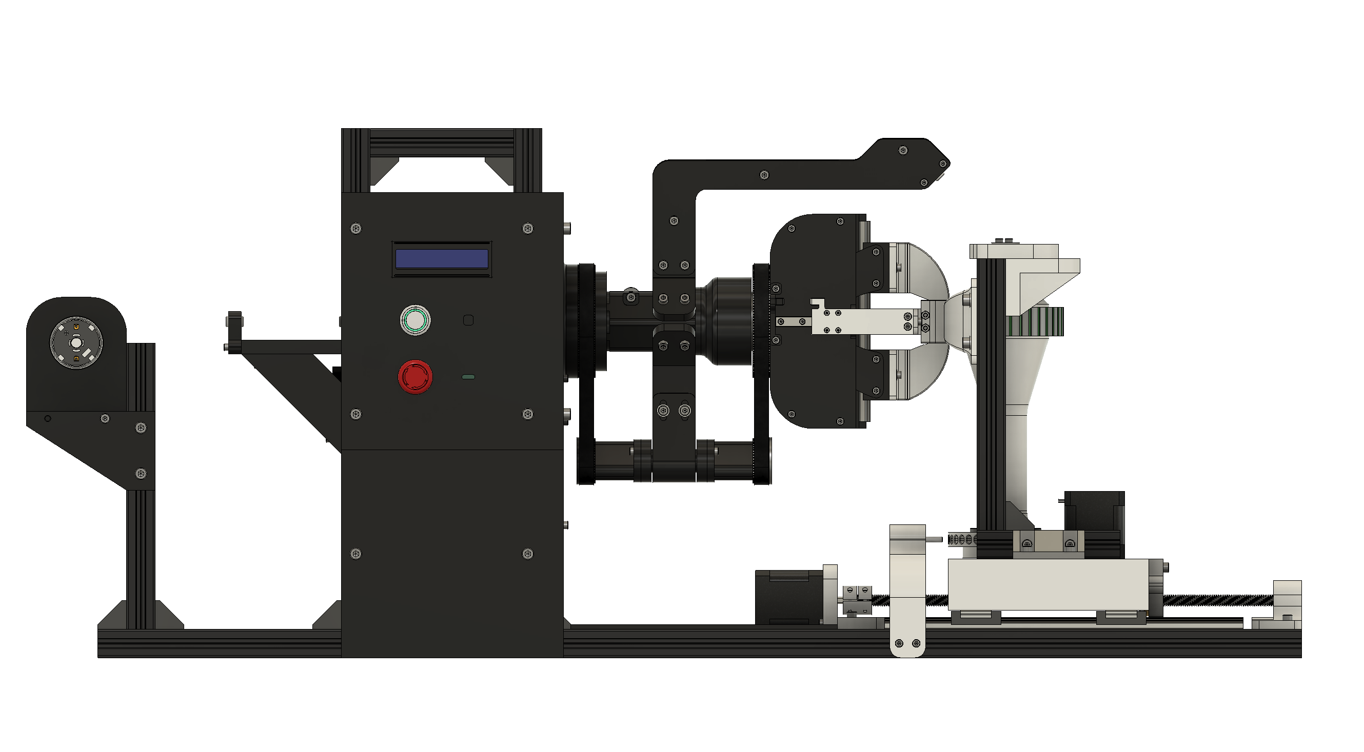 Side view of the machine in CAD