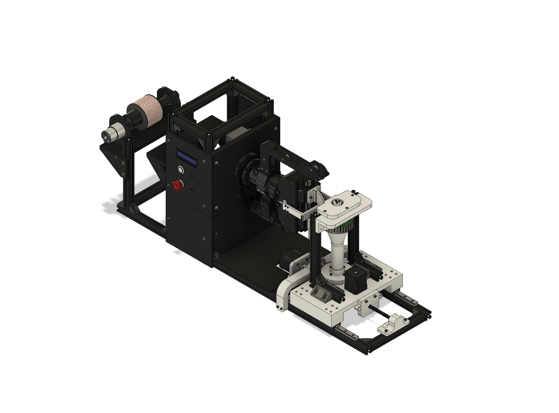 CAD render of the stator winding machine