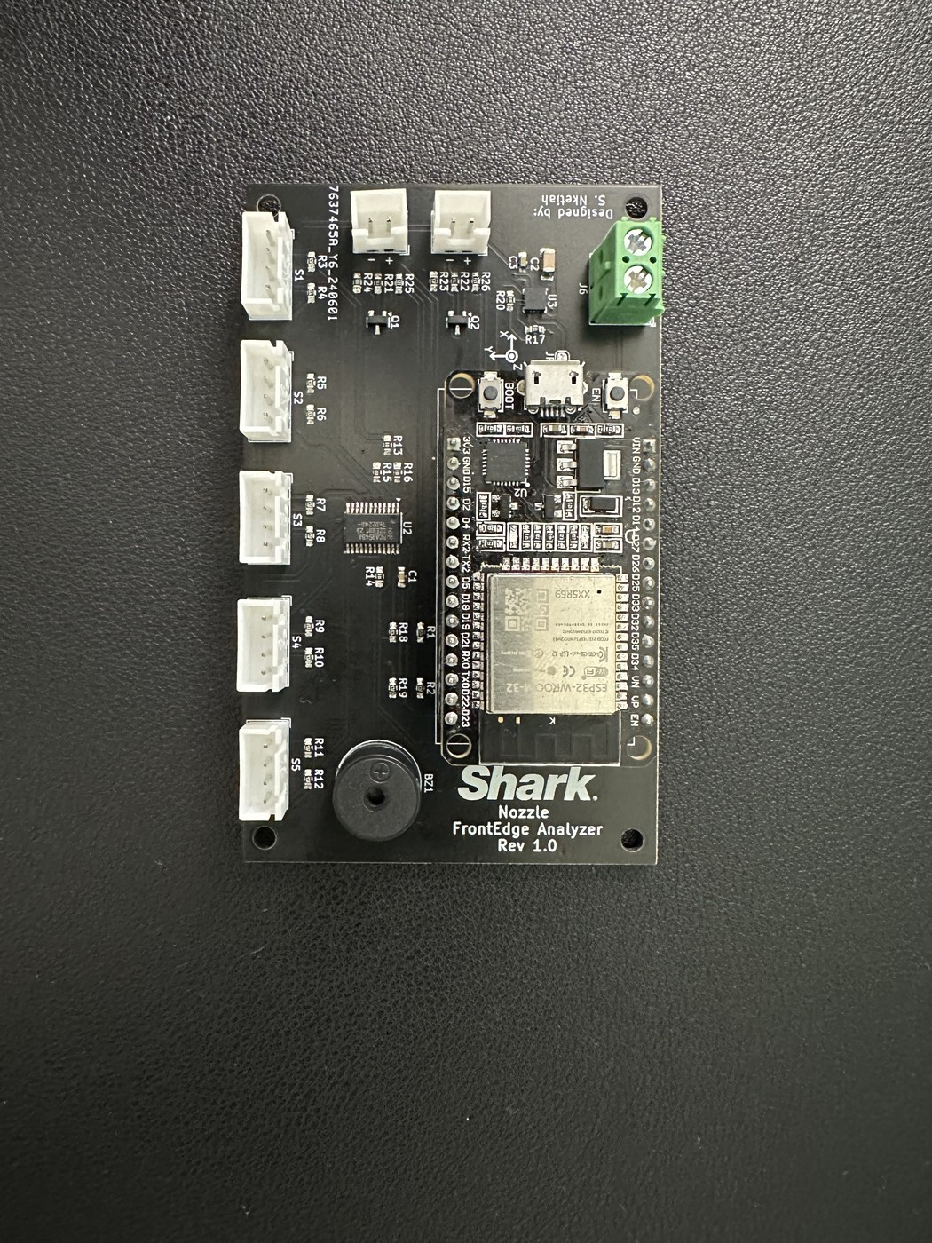 The Nozzle FrontEdge Analyzer board, Rev 1.0